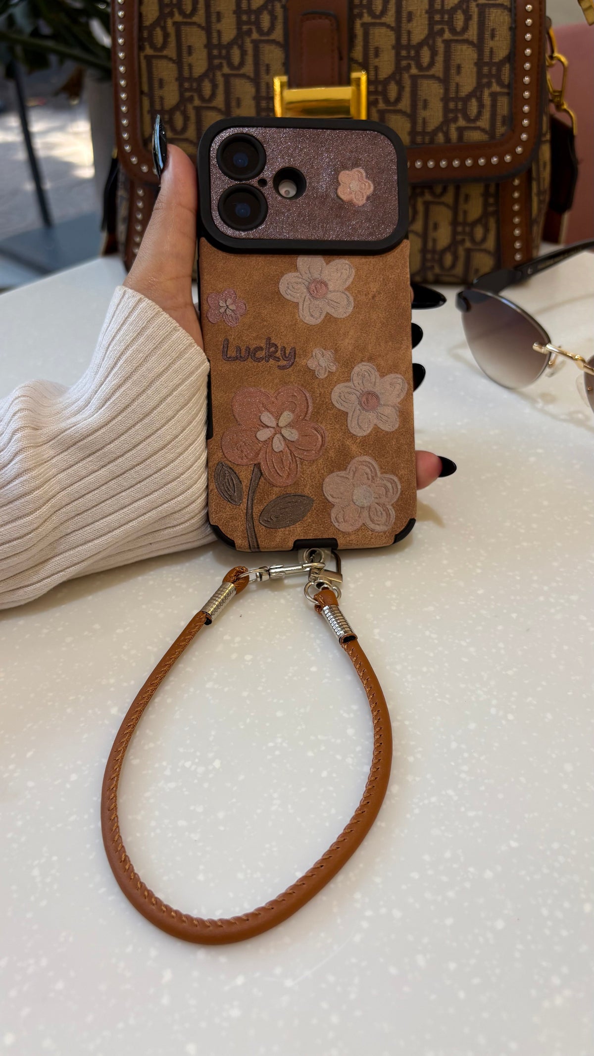 Lucky Floral PU Leather Case