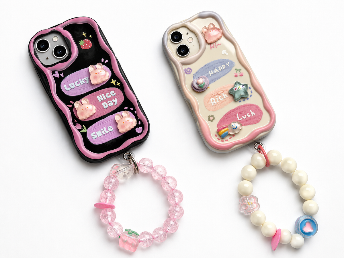 Cute Bunny with Charm Phone Case